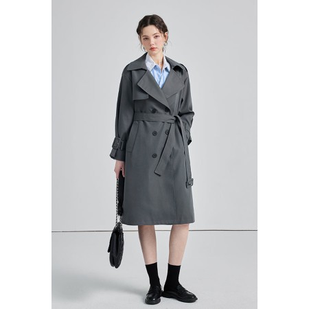 MID-LENGTH DOUBLE BREASTED TRENCH COAT vente chaude votre 