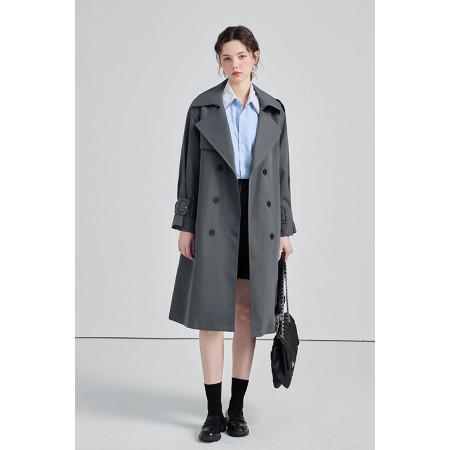 MID-LENGTH DOUBLE BREASTED TRENCH COAT vente chaude votre 