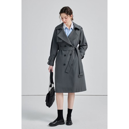 MID-LENGTH DOUBLE BREASTED TRENCH COAT vente chaude votre 