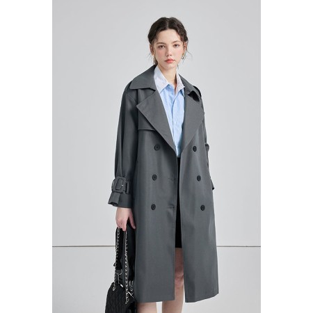 MID-LENGTH DOUBLE BREASTED TRENCH COAT vente chaude votre 