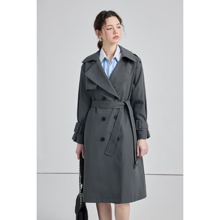 MID-LENGTH DOUBLE BREASTED TRENCH COAT vente chaude votre 