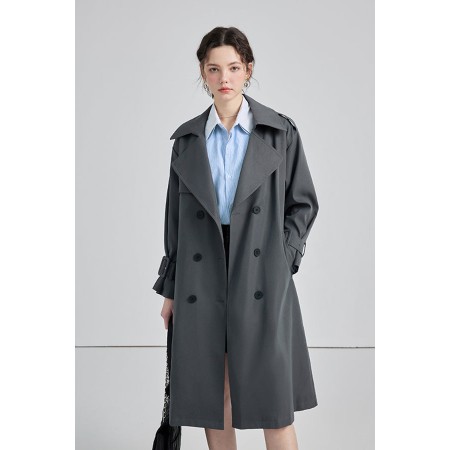 MID-LENGTH DOUBLE BREASTED TRENCH COAT vente chaude votre 