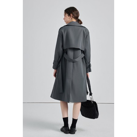 MID-LENGTH DOUBLE BREASTED TRENCH COAT vente chaude votre 