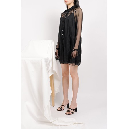 SILK SHIRT DRESS (2 PIECE SLEEVELESS DRESS+SHIRT DRESS) des créatures d'habitude