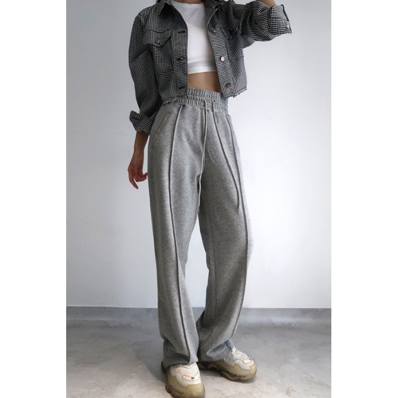 HIGH-WAISTED BAGGY SWEATPANTS ( 2 COLORS ) pour bénéficier 