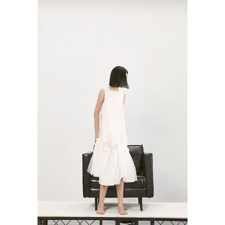 RUFFLE HEM SLEEVELESS DRESS acheter en ligne