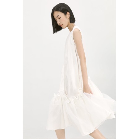 RUFFLE HEM SLEEVELESS DRESS acheter en ligne