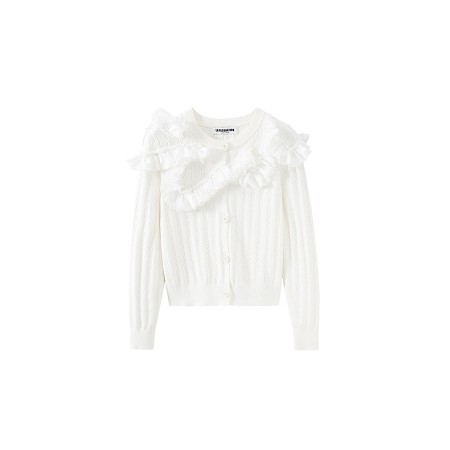 RUFFLED KNITTED CARDIGAN des créatures d'habitude