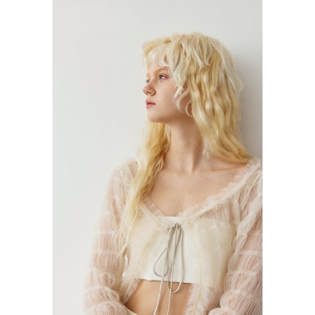 MESH PLEATED CARDIGAN de technologie