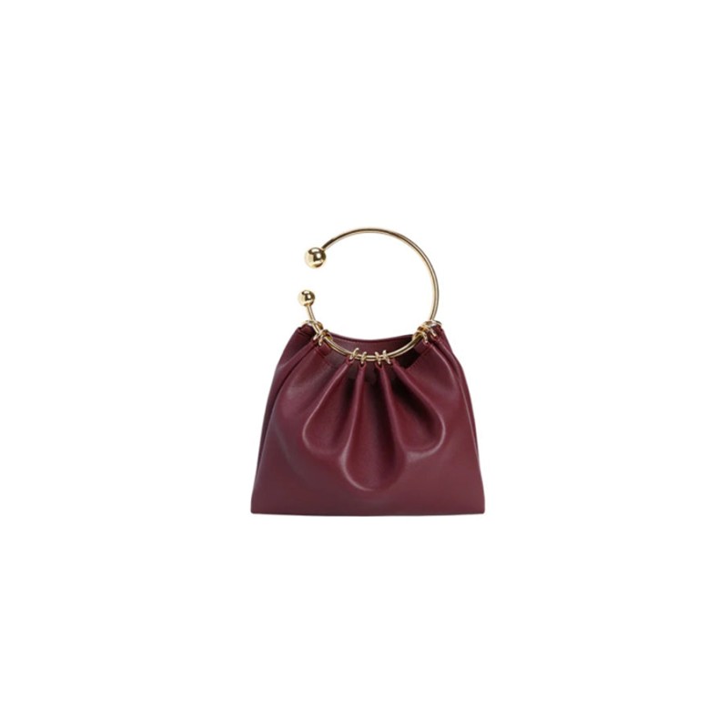 BURGUNDY RING HANDLE BAG la chaussure