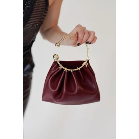 BURGUNDY RING HANDLE BAG la chaussure