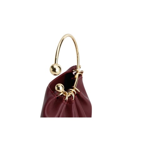 BURGUNDY RING HANDLE BAG la chaussure