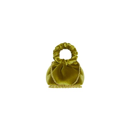 EMERALD VELVET MINI CLOUD BAG le des métaux précieux