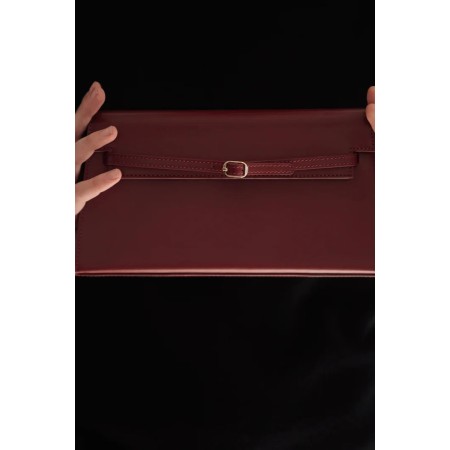 DARK CHERRY SHOULDER BAG en linge