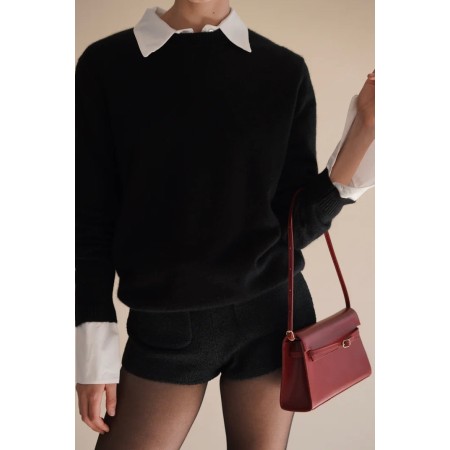 DARK CHERRY SHOULDER BAG en linge