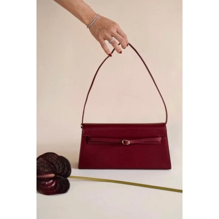 DARK CHERRY SHOULDER BAG en linge