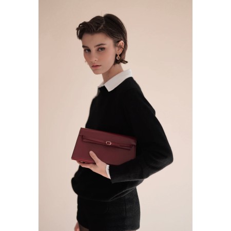 DARK CHERRY SHOULDER BAG en linge