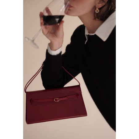 DARK CHERRY SHOULDER BAG en linge