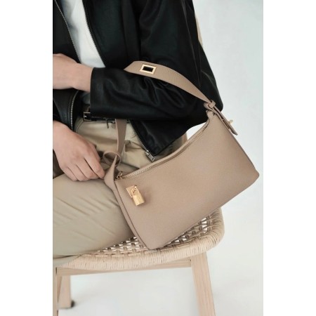 GOLD BEIGE HOBO BAG pas cher