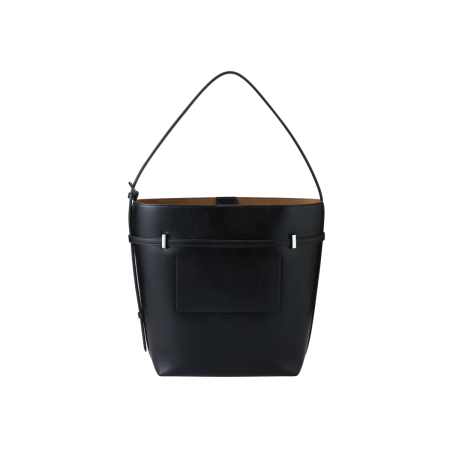 BLACK BELTED TOTE BAG solde