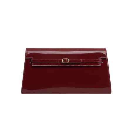 PATENT DARK CHERRY SHOULDER BAG de pas cher