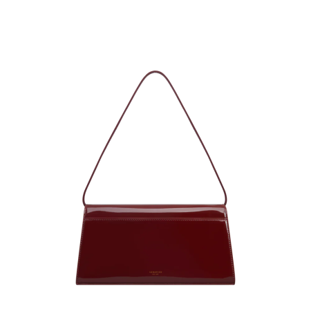 PATENT DARK CHERRY SHOULDER BAG de pas cher