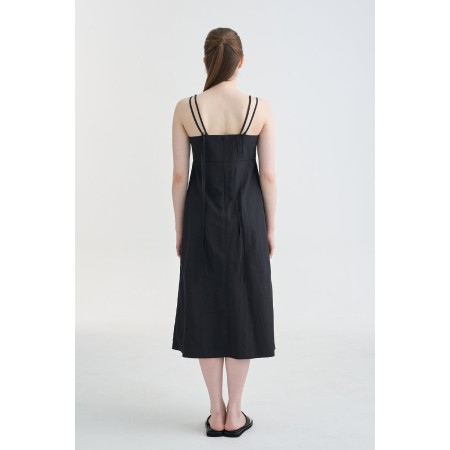 HEART STRAP MIDI DRESS_BLACK Comparez plus de prix