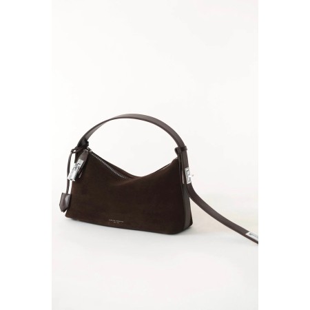 SILVER ESPRESSO SUEDE HOBO BAG Comparez plus de prix