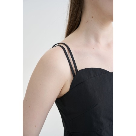 HEART STRAP MIDI DRESS_BLACK Comparez plus de prix