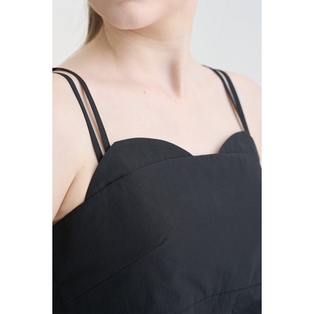 HEART STRAP MIDI DRESS_BLACK Comparez plus de prix