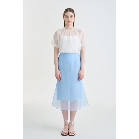 MERMAID SHEER SKIRT_BLUE en stock