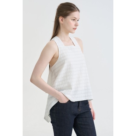 SQUARE CROSS BACK TOP_WHITE Livraison rapide