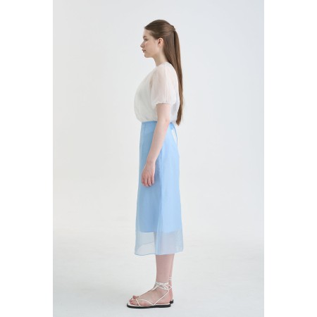 MERMAID SHEER SKIRT_BLUE en stock