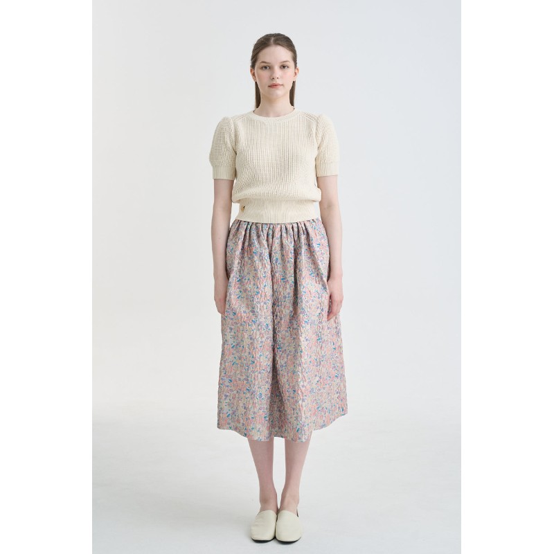 JACQUARD FULL SKIRT_PINK l'achat 