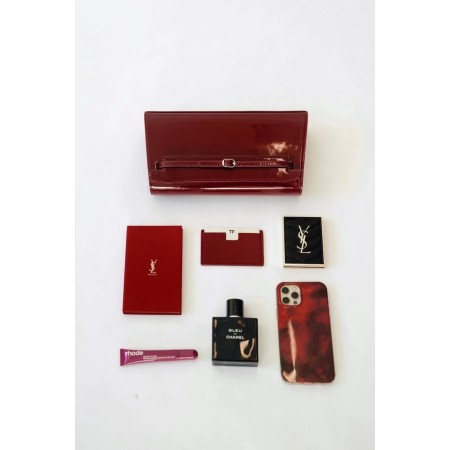 PATENT DARK CHERRY SHOULDER BAG de pas cher