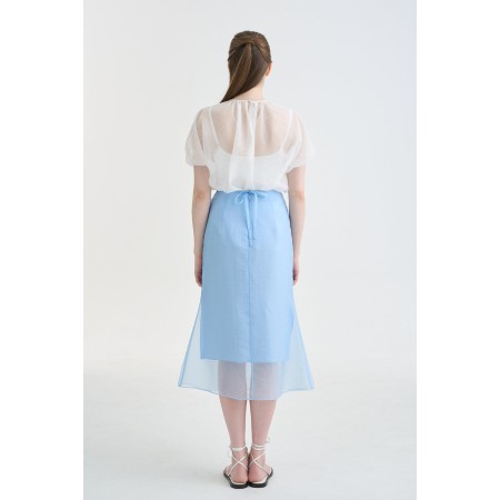 MERMAID SHEER SKIRT_BLUE en stock