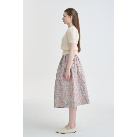 JACQUARD FULL SKIRT_PINK l'achat 