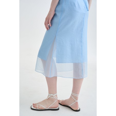 MERMAID SHEER SKIRT_BLUE en stock