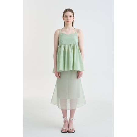 HEART STRAP PEPLUM TOP_MINT des créatures d'habitude