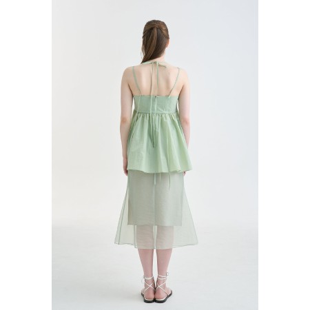 HEART STRAP PEPLUM TOP_MINT des créatures d'habitude