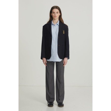 OVERSIZE PREPPY JACKET_NAVY de votre