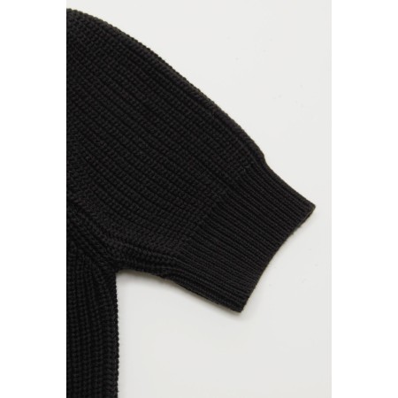 COTTON PUFF SLEEVE KNIT_BLACK Véritable concentré