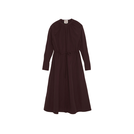 SHIRRING SHIRT DRESS_BURGUNDY Paris Déstockage Promo