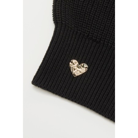 COTTON PUFF SLEEVE KNIT_BLACK Véritable concentré