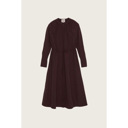 SHIRRING SHIRT DRESS_BURGUNDY Paris Déstockage Promo