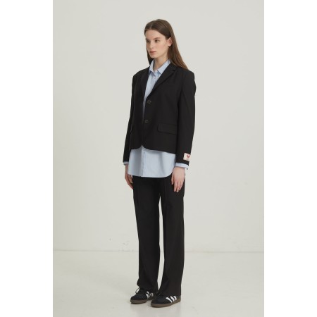 TAILORED SUIT JACKET_BLACK destockage