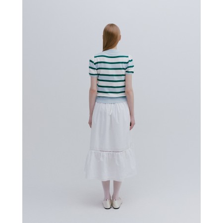 PETIT PUFF STRIPED COLLAR KNIT_SKY BLUE Profitez des Offres !