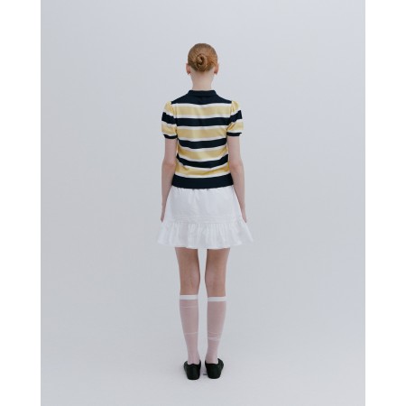 PETIT PUFF STRIPED COLLAR KNIT_YELLOW sur le site 