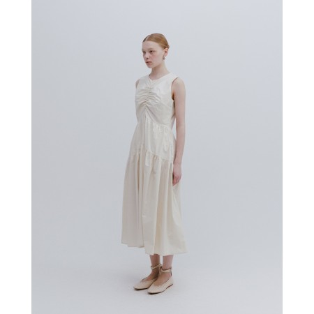 SHINING SLEEVELESS DRESS_IVORY du meilleur 