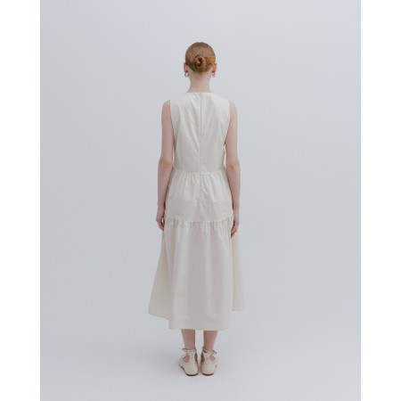 SHINING SLEEVELESS DRESS_IVORY du meilleur 